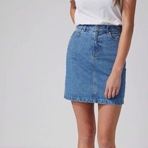 jeans mini skirt